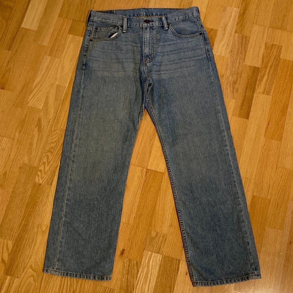 Levi’s 569 Straight Denim Jeans Faded Light Medium Wash Size 33 x 32